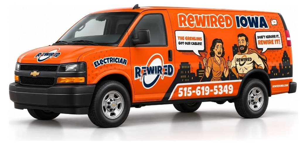 Rewired — Van wrap · Des Moines, IA