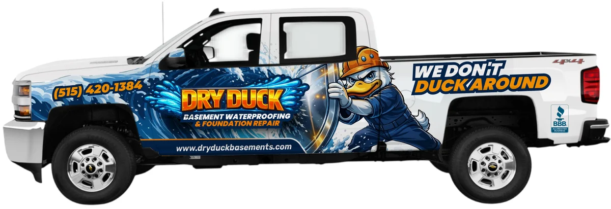 Dry Duck Basements, basement waterproofing Des Moines Iowa website and local SEO